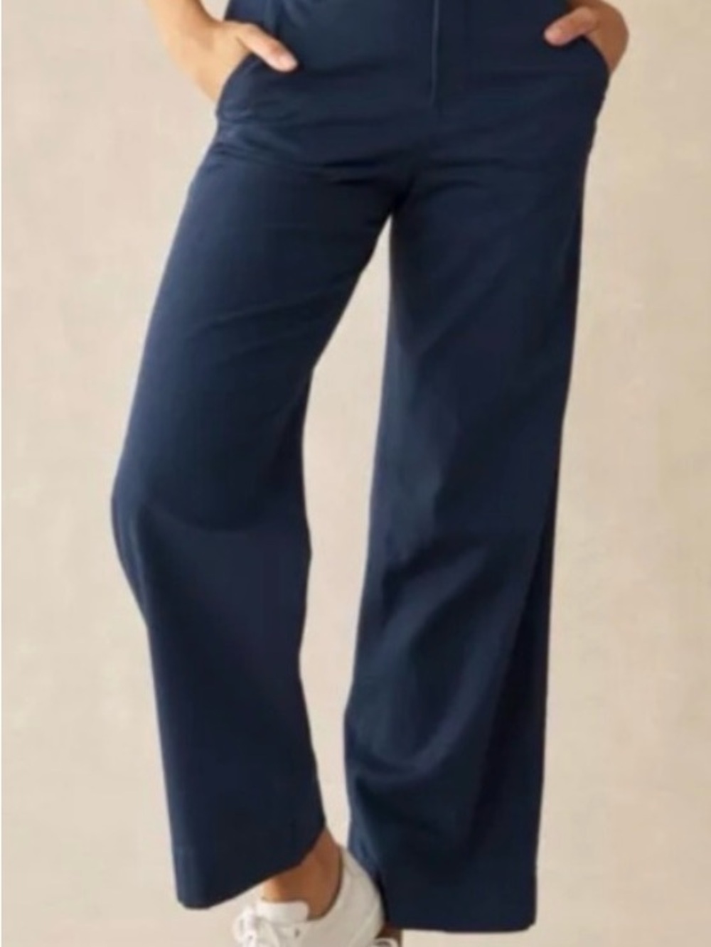 Women's L.L.Bean Comfort Stretch Pants Mid-Rise Wide Leg Chino 14P inseam 26”